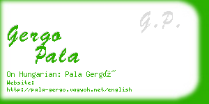 gergo pala business card